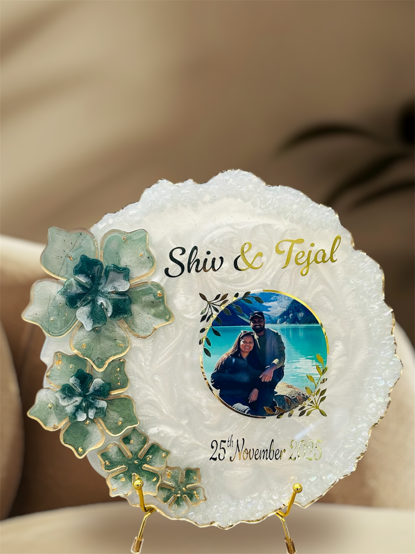 Personalized Anniversary Resin Frame | Custom Couple Gift Canada