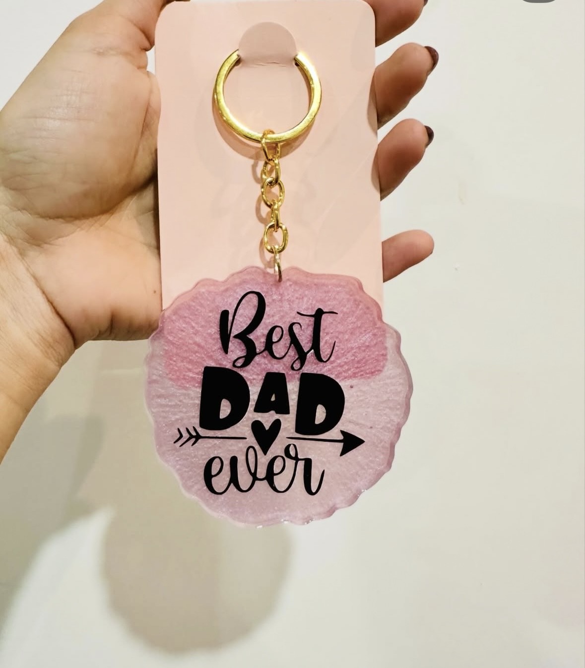 Resin keychain for Dad