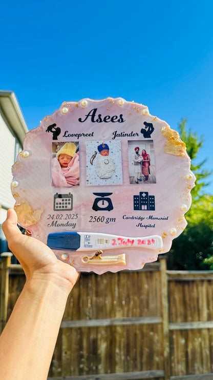 Custom Resin Baby Frame | Personalized Baby Memory Keepsake
