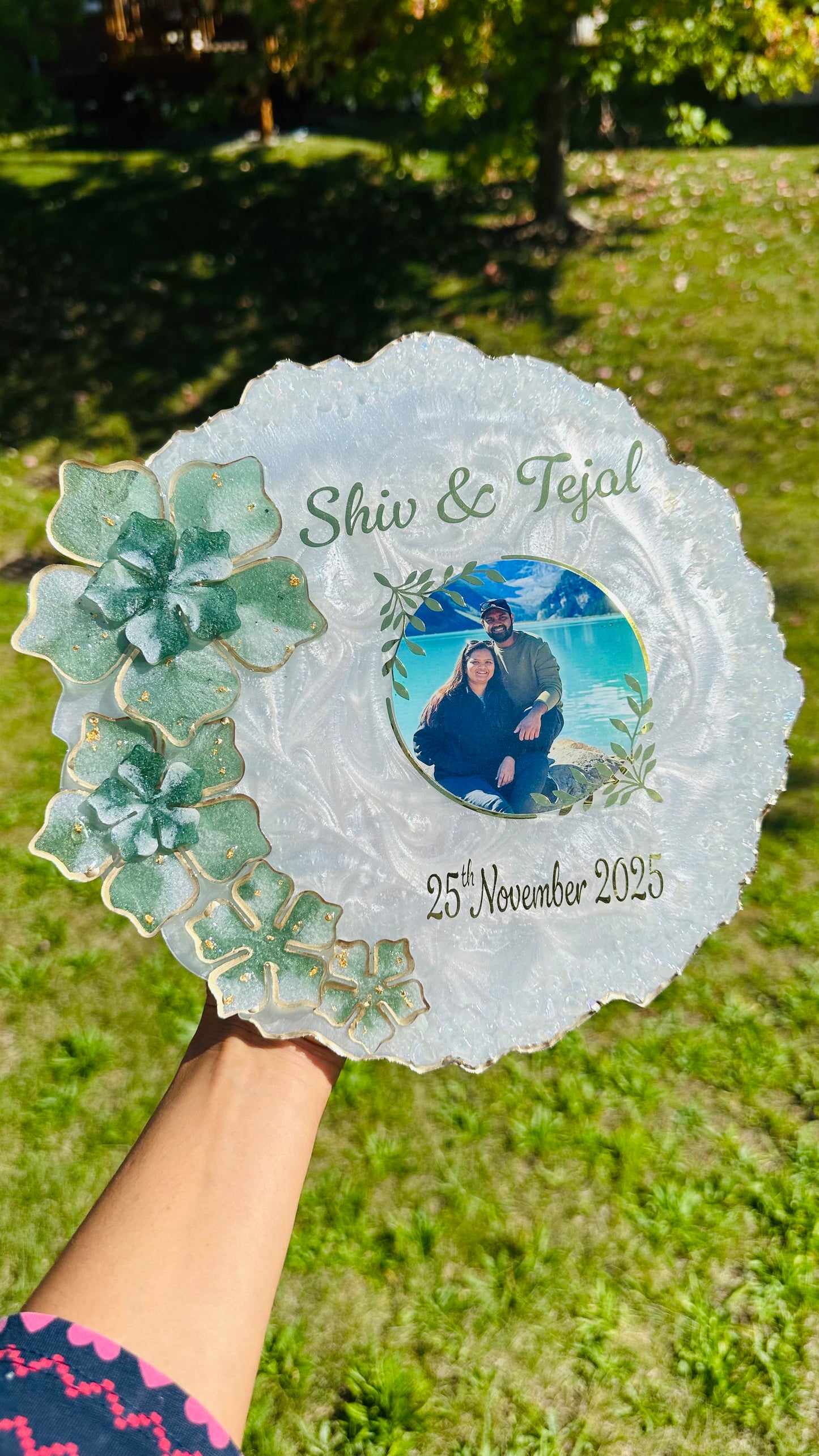 Personalized Anniversary Resin Frame | Custom Couple Gift Canada