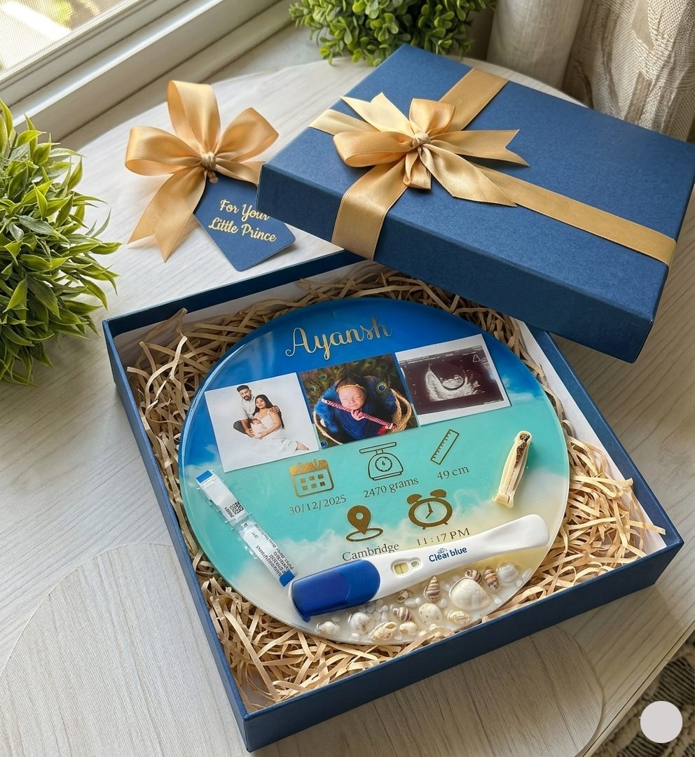 Custom Newborn Resin Baby Frame | Personalized Baby Keepsake Gift