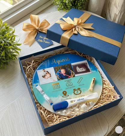 Custom Newborn Resin Baby Frame | Personalized Baby Keepsake Gift