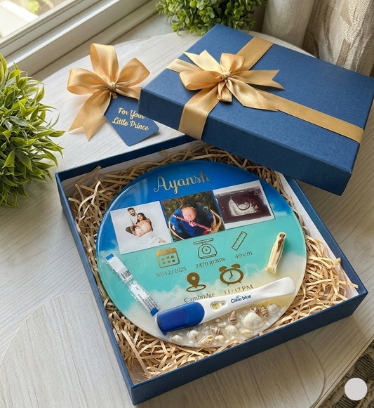 Custom Newborn Resin Baby Frame | Personalized Baby Keepsake Gift