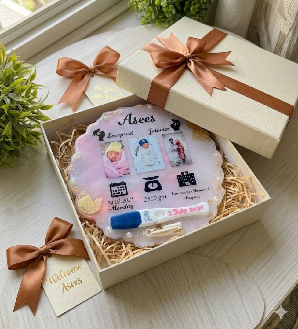 Custom Resin Baby Frame | Personalized Baby Memory Keepsake