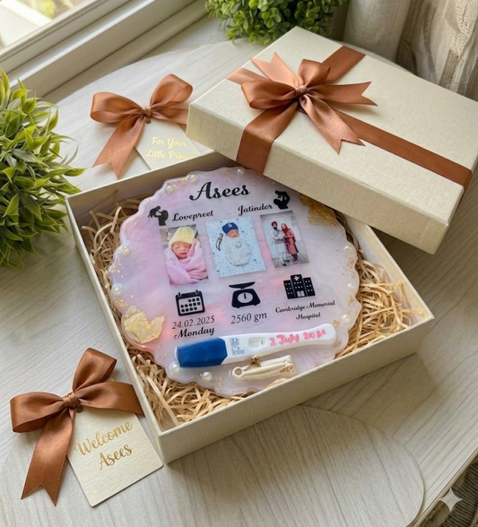 Custom Resin Baby Frame | Personalized Baby Memory Keepsake